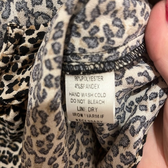 Newberry Kustoms Animal Print Smocked Blouse, size Small - Picture 5 of 5